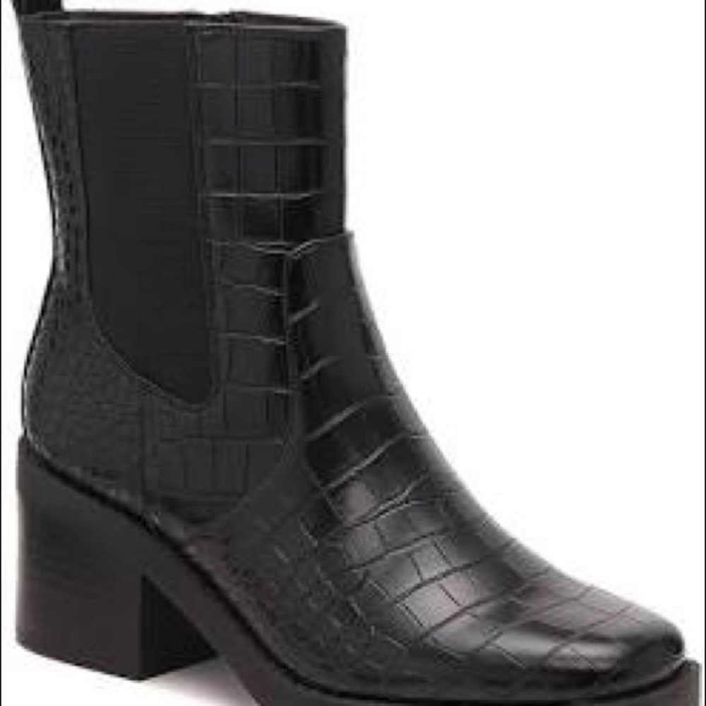 Bleecker & Bond Black Alligator Booties